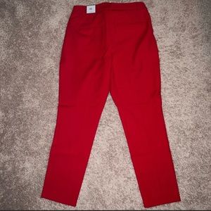 8Long Red slim pants